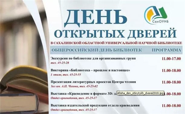 День открытых дверей к Общероссийскому дню библиотек
