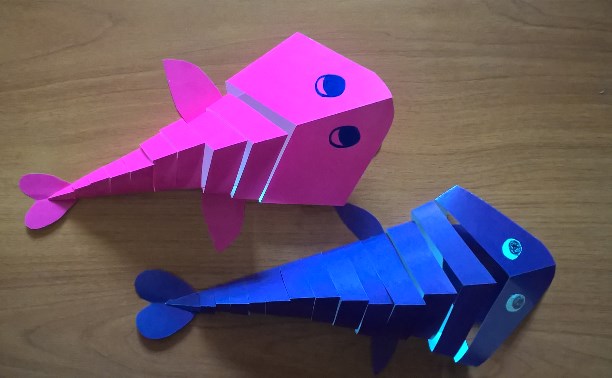 Оригами из бумаги – рыбка. Весёлое и полезное занятие для ребенка. на фото
				