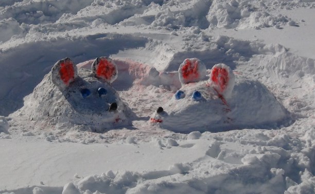 Конкурс снежных фигур на Озере Верхнее.
