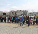 В Корсакове прошел флешмоб, посвященный 70-летию Победы