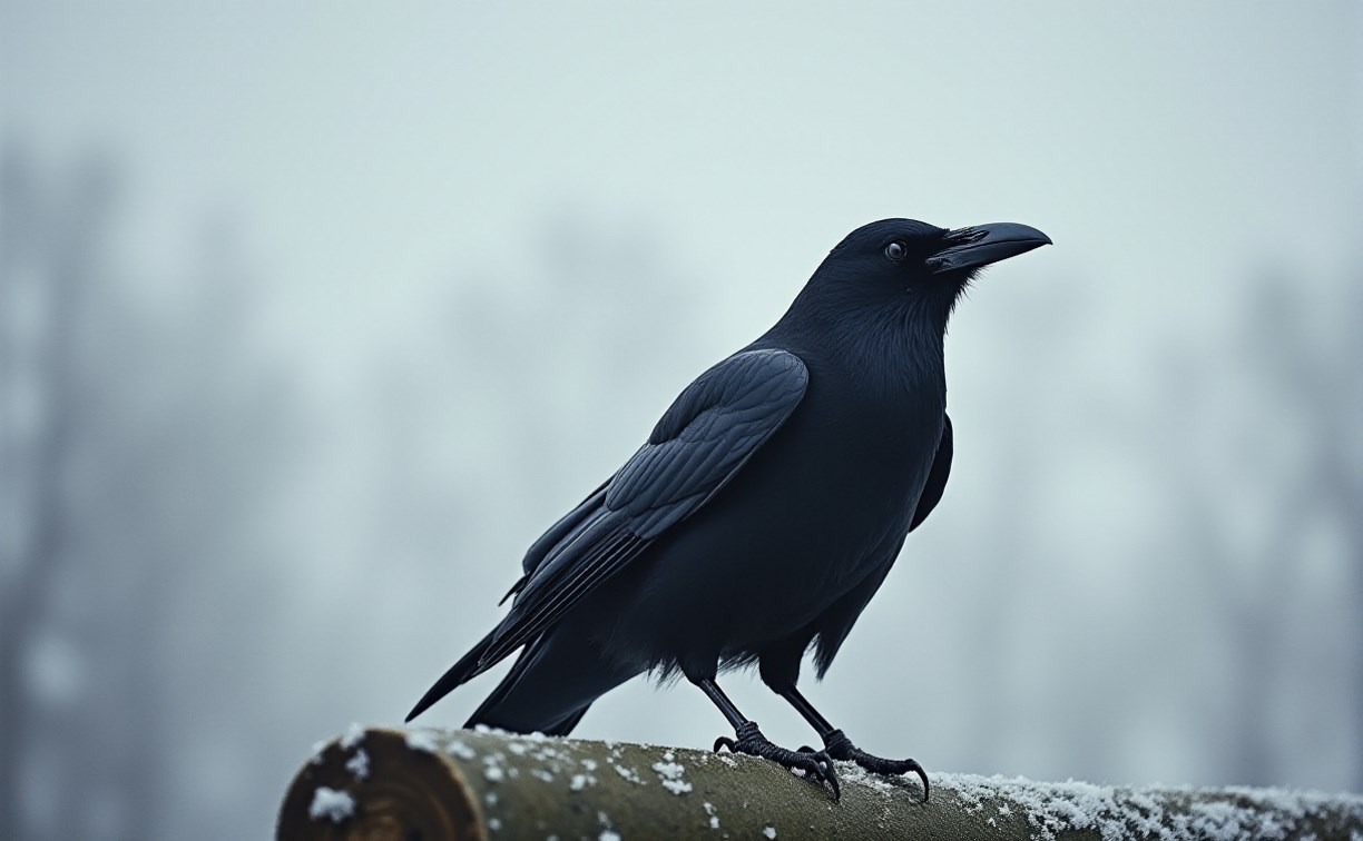 "Было больно": ворона кинула обледеневший камень на южносахалинца