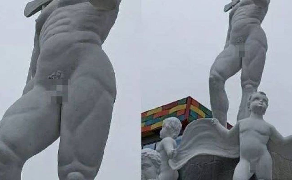 Статуя обнажённого мужчины в центре Находки разбередила сердца местных жительниц