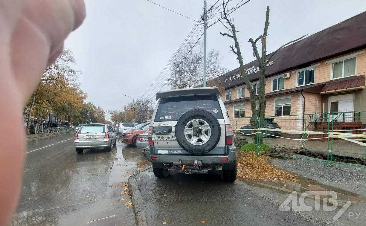 Автохам в Южно-Сахалинске заставил нервничать пешеходов