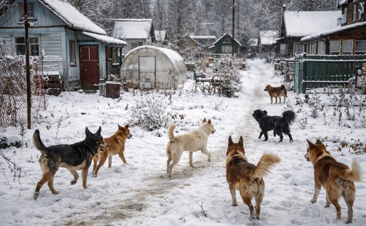 Сегодня съели собаку, завтра человека: жители Томари бьют тревогу из-за стаи бродячих псов