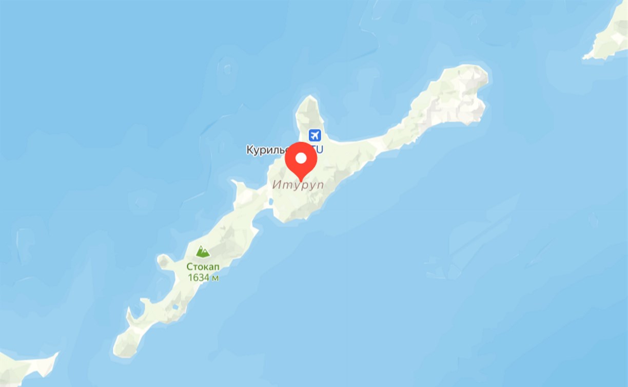Землетрясение магнитудой 5,4 произошло в Тихом океане у острова Итуруп