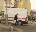 Автомобиль скорой помощи попал в ДТП в Южно-Сахалинске