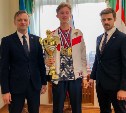 Министр спорта Сахалинской области встретился с чемпионом Европы по кендо