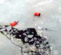 Рыбаки на Буссе при помощи верёвки вытащили провалившегося под лёд мужчину