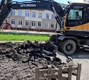 Улица Ленина в Аниве преображается