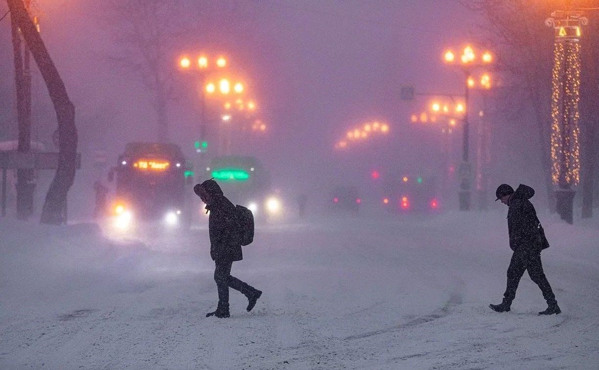 За ночь в Южно-Сахалинске выпало 11 процентов месячной нормы снега