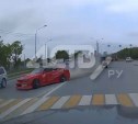 В Южно-Сахалинске дрифтер едва не влетел во встречный автомобиль