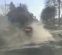 Мэрия Тымовского объяснила пылевую бурю в центре города