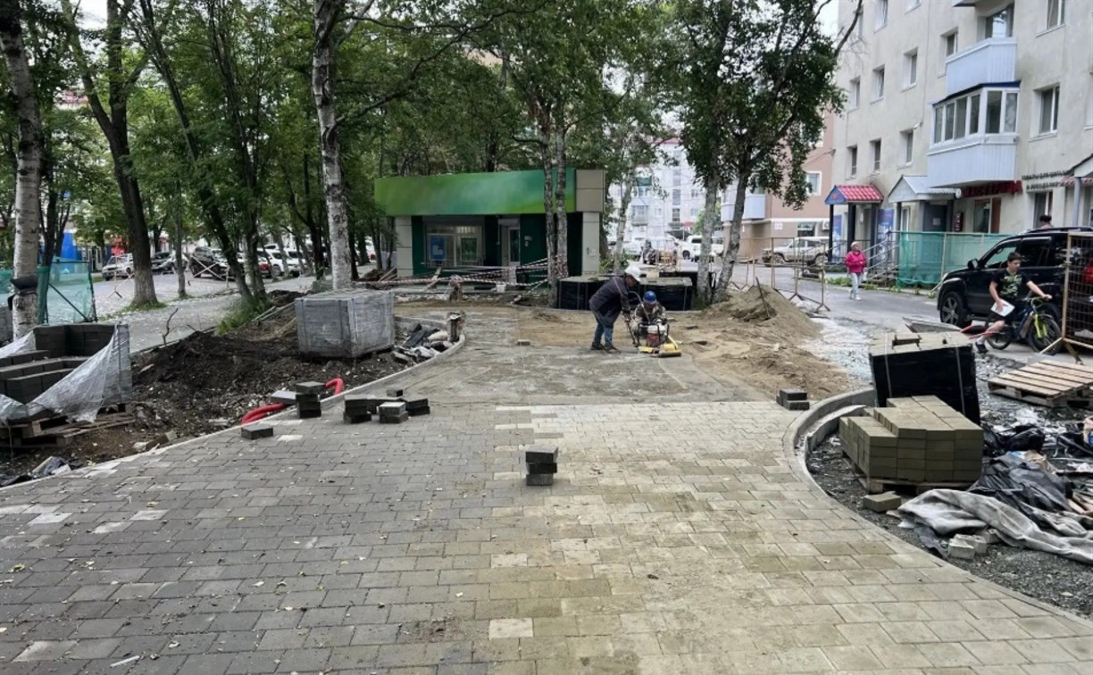 Сквер на Советской и "Пять углов" обновляют в Корсакове
