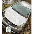 Врезался в знак и опрокинулся: в Южно-Сахалинске произошла авария