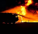 Экскаватор потушили пожарные на трассе Южно-Сахалинск - Охотское 