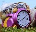 Детскую карусель в форме розовых часов установили в Корсакове