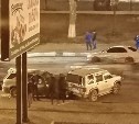 Внедорожник и кроссовер столкнулись у площади Победы в Южно-Сахалинске