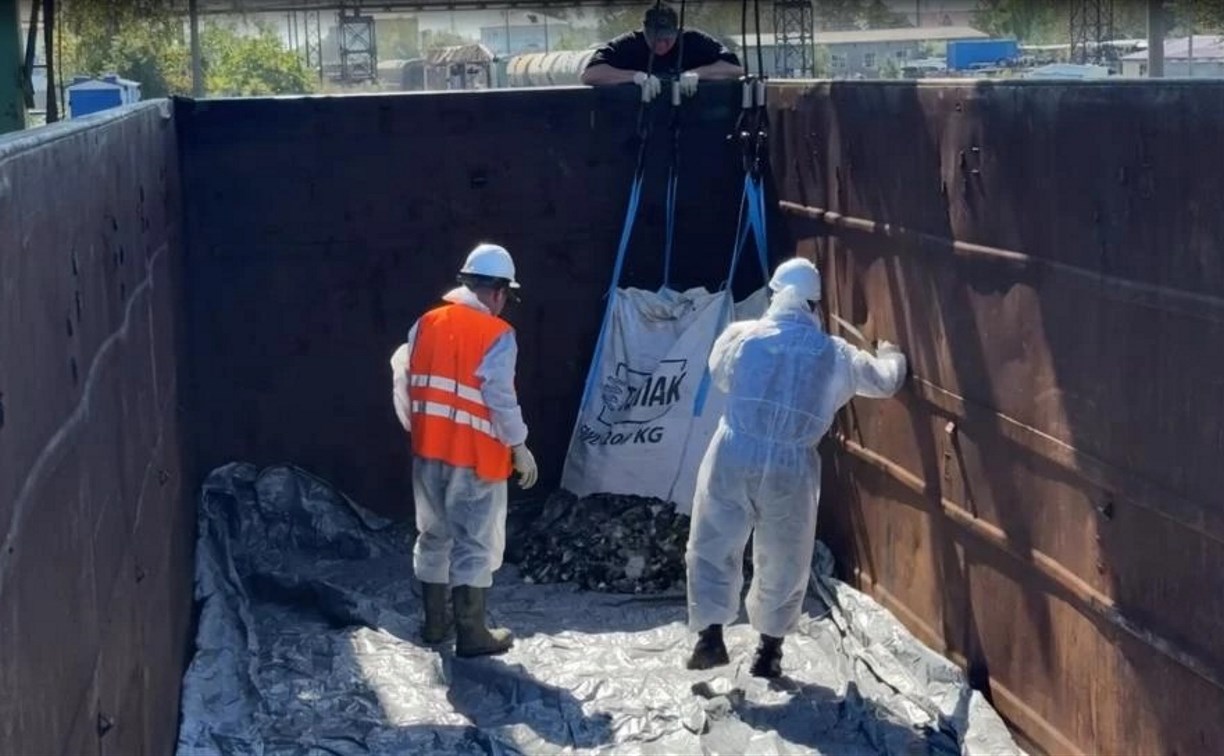 С Сахалина на переработку отправили первую в году партию стеклобоя весом 65 тонн
