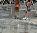 В центре дальневосточного города полуобнажённая девушка залезла в фонтан