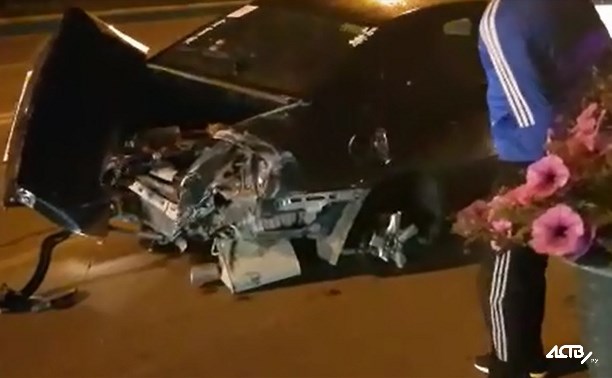 Водитель «тойоты» скрылся с места ночной аварии в центре Южно-Сахалинска