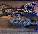 Появились новые кадры последствий ДТП с участием мотоциклиста в Южно-Сахалинске
