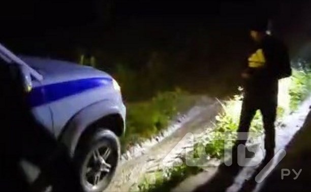 Появилось видео с поисков прячущегося на дереве от медведя сахалинца