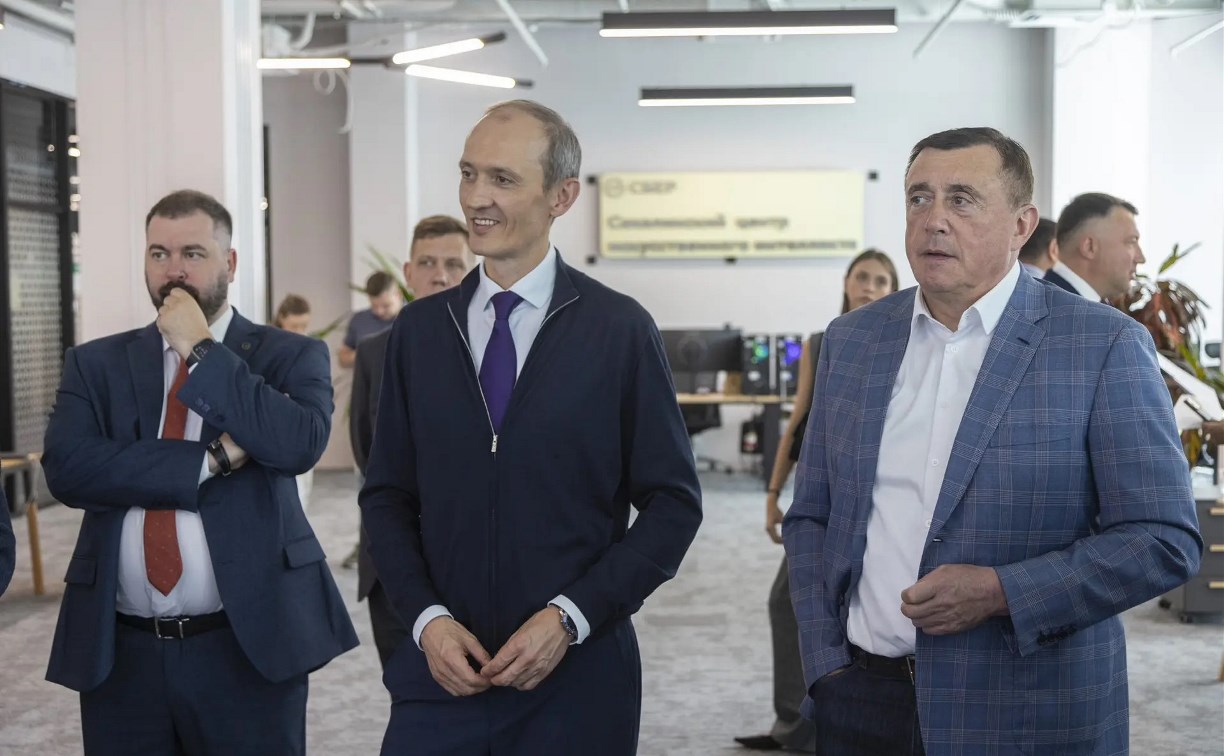 Губернатор Валерий Лимаренко представил вице-премьеру Дмитрию Григоренко цифровые решения Сахалина