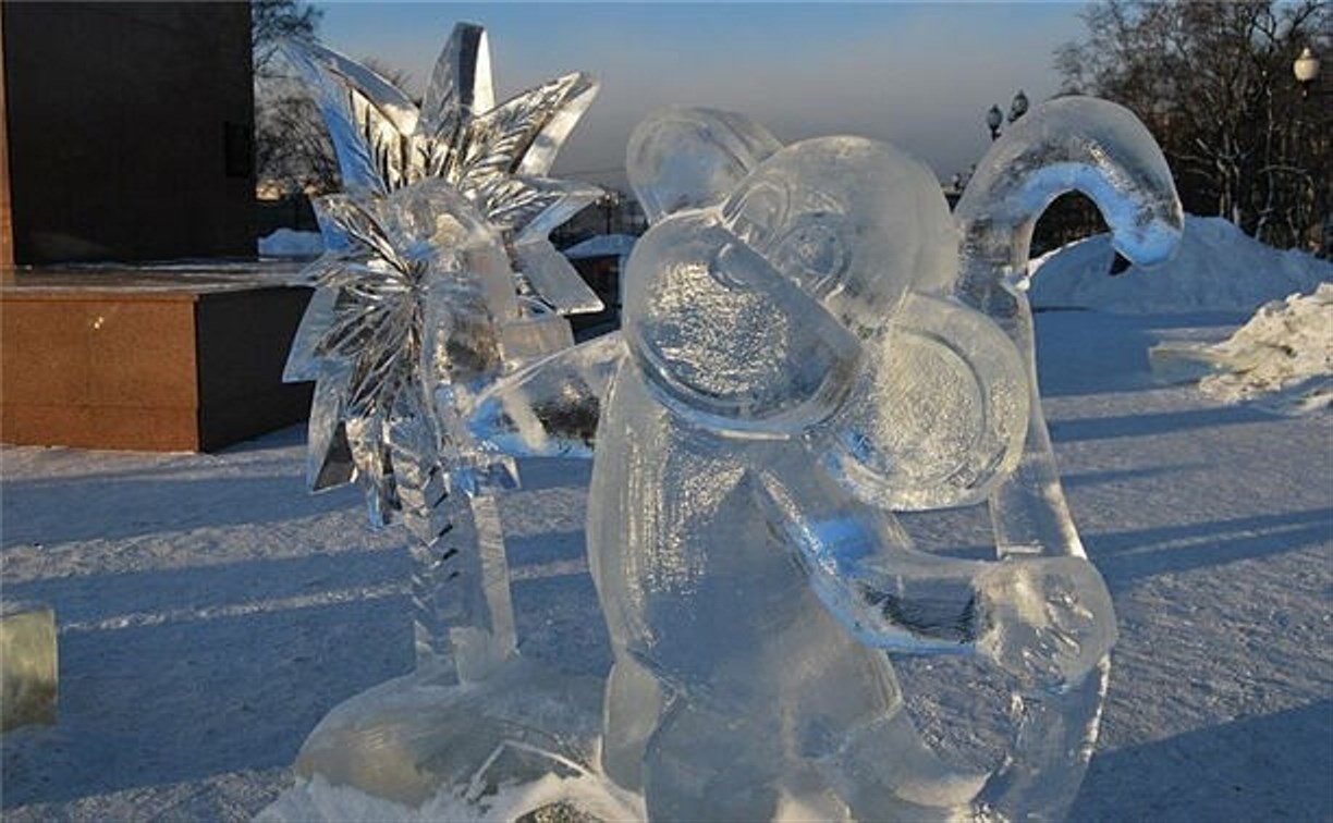 В парке Южно-Сахалинска появится ледяной Гагарин, а на площади - сивуч изо льда