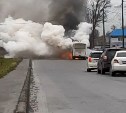 Рейсовый автобус загорелся в Корсакове