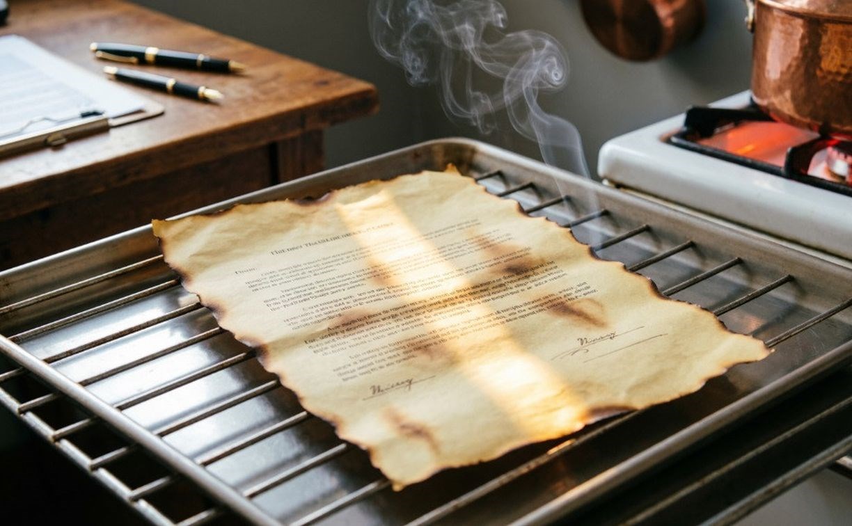 Житель Камчатки попытался обмануть суд с помощью обожжённого в печи листка бумаги