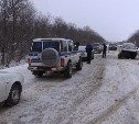 Женщина пострадала при столкновении трех машин на объездной дороге в Южно-Сахалинске