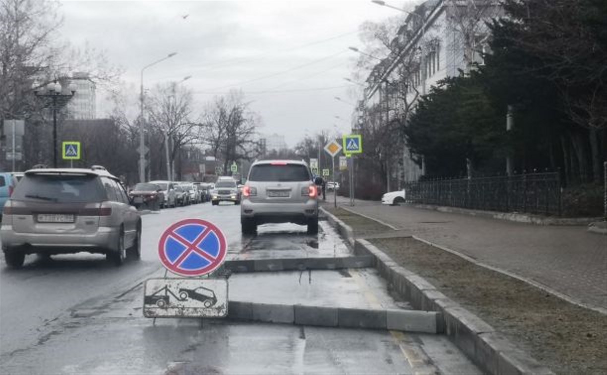В Южно-Сахалинске придумали способ бороться с любителями припарковаться у "зебры"