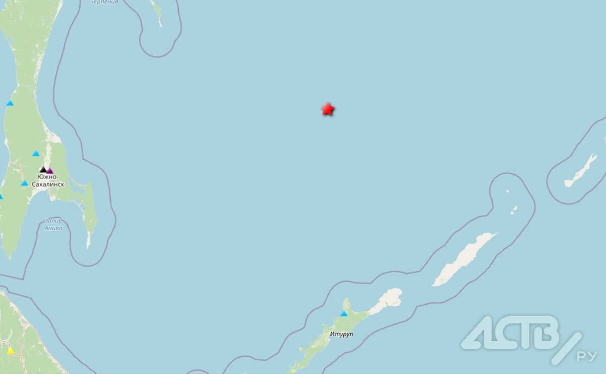 Землетрясение магнитудой 4,7 произошло у берегов Курил