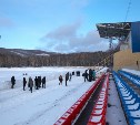 В городском парке Южно-Сахалинска завершается подготовка к проведению мотогонок на льду