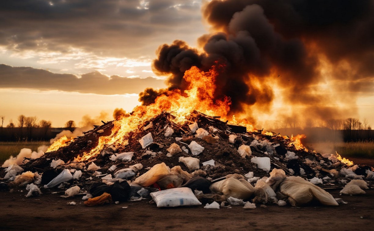 На Сахалине горели мусоропровод, балкон и отходы