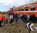 Дети из трех районов Сахалина освоили железнодорожные профессии