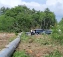 Готовность нового 8-километрового трубопровода в Корсаковском районе превысила 60%