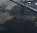 Новый тротуар в Южно-Сахалинске оказался под водой