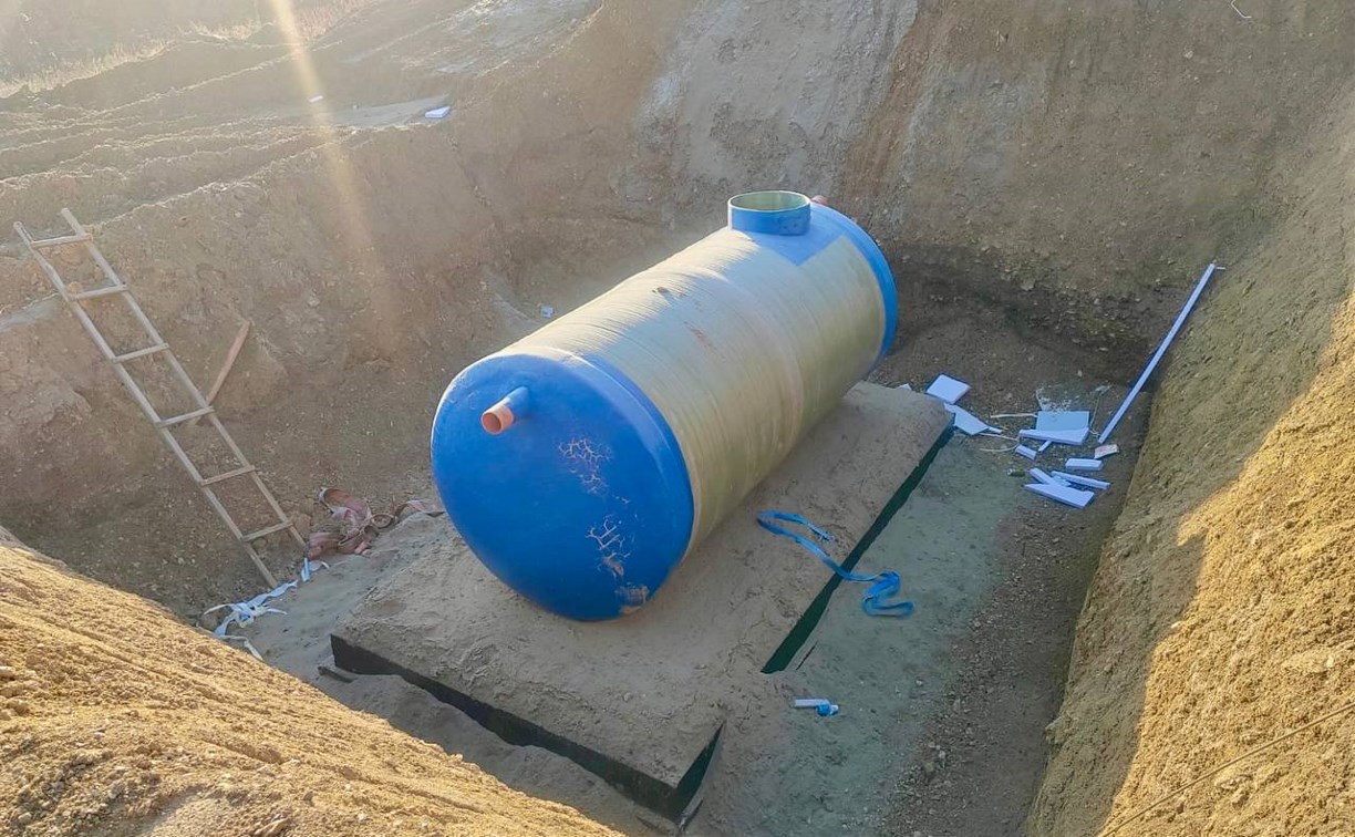 В Томари продолжается строительство новой водонасосной станции