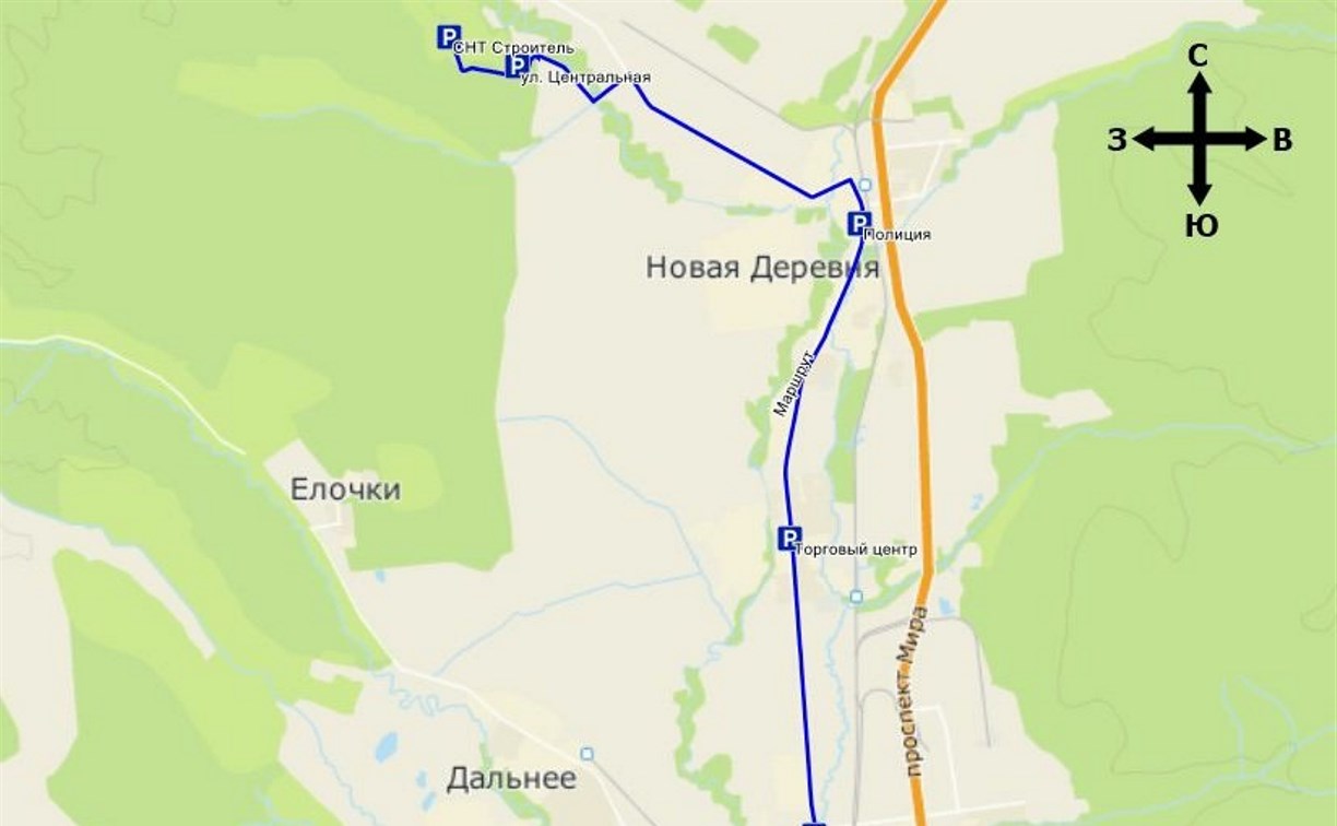 Новый маршрут №108 свяжет два СНТ в Южно-Сахалинске