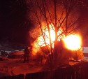 Дачный дом полыхал в СНТ "Жемчужина" в Южно-Сахалинске