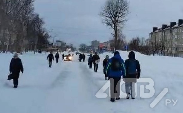 "Смешались в кучу машины, люди": обстановку в заснеженном Южно-Сахалинске показали на видео