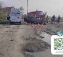 В Корсаковском районе водитель-бесправник перевернулся на Toyota Hilux Surf