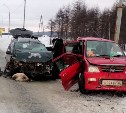 Женщина пострадала в аварии в пригороде Южно-Сахалинска