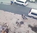 Появились жёсткие кадры, как 2-летняя девочка попала под колёса авто в Корсакове