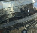 УАЗ и Toyota Hiace столкнулись в Южно-Сахалинске