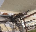 Балкон загорелся в здании в Южно-Сахалинске