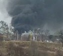 Черный столб дыма в районе заправки в Корсакове перепугал местных жителей