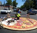 В огромную пиццу превратилось мини-кольцо в Южно-Сахалинске 