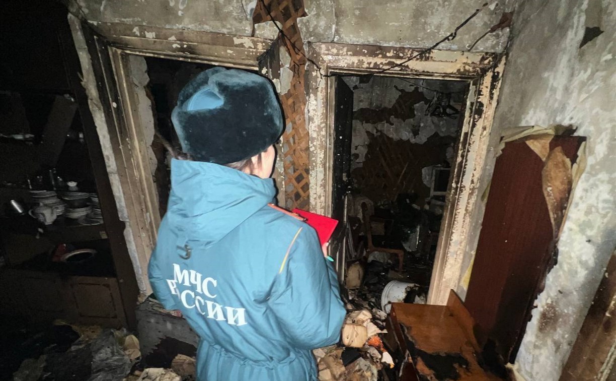 Дети могут быть причастны к пожару в частном доме в Александровске-Сахалинском